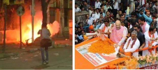 ରୋଡ ସୋ’ରେ ଅମିତ ଶାହଙ୍କ ଗାଡି ଉପରକୁ ଆକ୍ରମଣ । ଦୁଇ ଗୋଷ୍ଠୀ ମଧ୍ୟରେ ମାରପିଟ୍, ଗାଡି ଜାଳିଦେଲେ ଆକ୍ରମଣକାରୀ ।