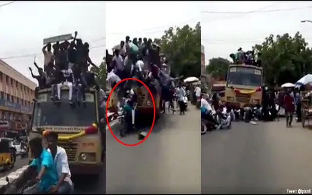 ଭାରି ପଡିଲା ବସ୍ ଉପରେ ଷ୍ଟଣ୍ଟ୍ କରିବା ! ଗିରଫ ହେଲେ ୨୦ ରୁ ଅଧିକ ଛାତ୍ର , ଦେଖନ୍ତୁ ଭିଡିଓ