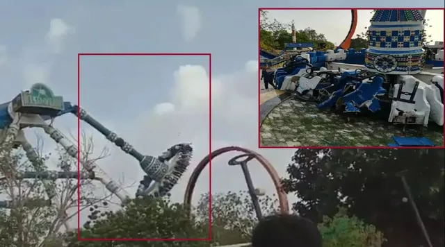 ଭାଙ୍ଗିଲା ଝୁଲନ୍ତା ଦୋଳି ! ଆଡଭେନ୍ଚର ପାର୍କରେ ଝୁଲନ୍ତା ଦୋଳି ଭାଙ୍ଗି ୩ ମୃତ ,୨୬ ଆହତ ।