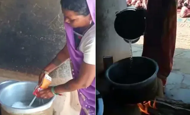 ମଧ୍ୟାହ୍ନ ଭୋଜନରେ ମହାଘୋଟାଲା  :  ୧ଲିଟର କ୍ଷୀରରେ ୧ବାଲ୍ଟି ପାଣି ମିଶାଇ ୮୫ ଛାତ୍ରଛାତ୍ରୀଙ୍କୁ ପିଇବାକୁ ଦିଆଗଲା