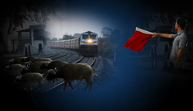 ଲାଲ୍ ପତାକା ଉଡିଲା, ଟ୍ରେନ୍ ଅଟକିଲା । ଆଉ ଅଳ୍ପକେ ବର୍ତ୍ତିଗଲେ ମଇଁଷି ପଲ