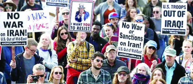 ସୁଲେମାନୀଙ୍କ ହତ୍ୟାର ପ୍ରତିବାଦ : ଆମେରିକାରେ ବିକ୍ଷୋଭ, ଆମେ ଯୁଦ୍ଧ ଚାହୁନାହୁଁ ବୋଲି ସ୍ଲୋଗାନ୍ ଦେଲେ ଆନ୍ଦୋଳନକାରୀ