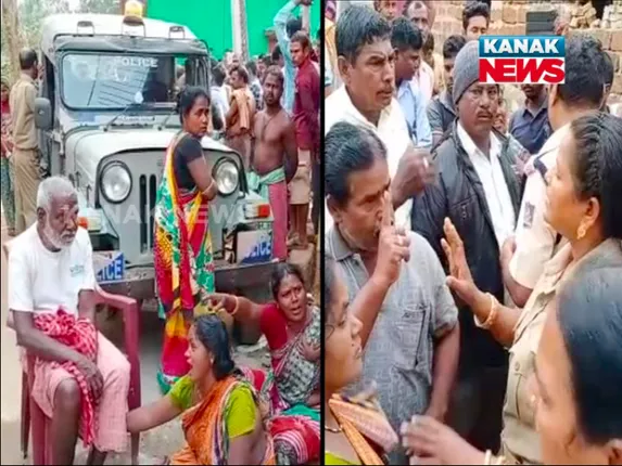 ପୋଲିସକୁ ଘେରିଲେ ଗ୍ରାମାବାସୀ । ଘର ତୋଳାକୁ କେନ୍ଦ୍ର କରି ଗୋପ ଅଞ୍ଚଳରେ ପୁଲିସ ଗାଡି ଆଗରେ ଶୋଇଲେ ମହିଳା, ୪ ଘଣ୍ଟା ଧରି ଅଟକ ରହିଲେ ଏଏସଆଇ ଓ ପୁଲିସ କର୍ମଚାରୀ ।