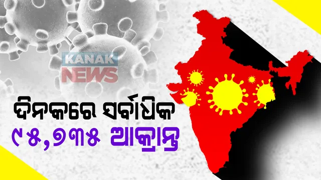 ଦିନକରେ ଦେଶରେ ସର୍ବାଧିକ ୯୫,୭୩୫ ନୂଆ ଆକ୍ରାନ୍ତ ଚିହ୍ନଟ, ୧,୧୭୨ ମୃତ ; ମୋଟ ଆକ୍ରାନ୍ତ ସଂଖ୍ୟା ୪୪,୬୫,୮୬୪କୁ ବୃଦ୍ଧି