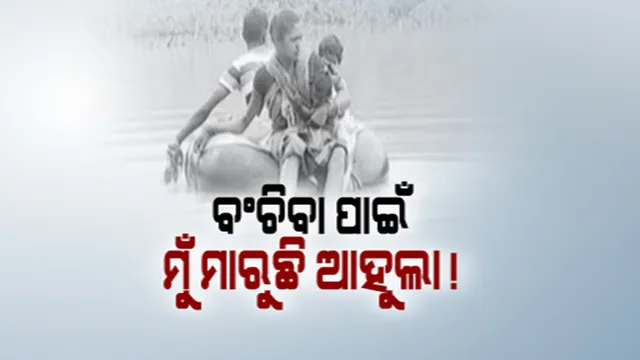 ଟ୍ୟୁବ୍ ସାଜିଛି ନୌକା, ଆହୁଲା ମାରୁଛି ଚପଲ । କୋରାପୁଟ କୁରାଢୀ ନଦୀରେ ଏମିତି ପାଣି ପାରି ହେଉଛନ୍ତି ଲୋକେ, ଜଗମ ଗୁଡା ଡ୍ୟାମ ତିଆରି ହେବା ପରେ ଜଳବନ୍ଦୀ ହୋଇ ରହିଛି ତେନ୍ତୁଳିଗୁଡା ଗାଁ ।