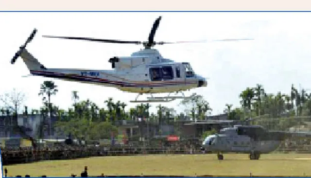 ହେଲିକପ୍ଟର ପାଇଁ ଏକର ଏକର ଚାଷ ଜମୀ ନଷ୍ଟ । ସୁନାର ଫସଲ ଦଳି ଚକଟି ନଷ୍ଟ କଲେ ଲୋକେ