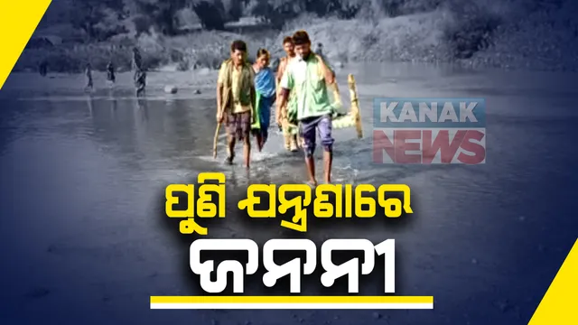 ପୁଣି ଯନ୍ତ୍ରଣାରେ ଜନନୀ । ରାୟଗଡାରେ ଖଟିଆରେ ବୁହାହେଲେ ପ୍ରସୁତି । ରାସ୍ତା ଖରାପ ଥିବାରୁ ଆସିବାକୁ ମନାକଲା ଆମ୍ବୁଲାନ୍ସ