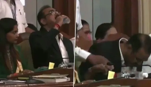 ବୈଠକ ମଝିରେ ଶୋଷ ଲାଗିଲା, ପାଣି ଭାବି ସାନିଟାଇଜର ପିଇଦେଲେ ସରକାରୀ ବାବୁ । ଦେଖନ୍ତୁ ପୂରା ଭିଡ଼ିଓ ।