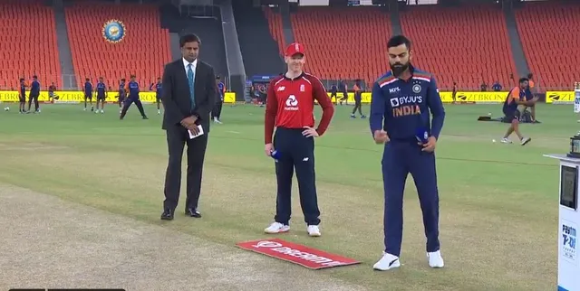 ଭାରତ-ଇଂଲଣ୍ଡ ଶେଷ ଟି-୨୦ ମ୍ୟାଚ । ଟସ ଜିତି ଇଂଲଣ୍ଡର ବୋଲିଂ ନିଷ୍ପତ୍ତି । ପ୍ରଥମେ ବ୍ୟାଟିଂ କରିବ ଟିମ ଇଣ୍ଡିଆ । 