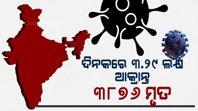 ଦେଶରେ ଦିନକରେ ୩,୨୯,୯୪୨ ନୂଆ ଆକ୍ରାନ୍ତ, ୩,୮୭୬ ମୃତ : ମୋଟ ଆକ୍ରାନ୍ତଙ୍କ ସଂଖ୍ୟା ୨,୨୯,୯୨,୫୧୭ କୁ ବୃଦ୍ଧି