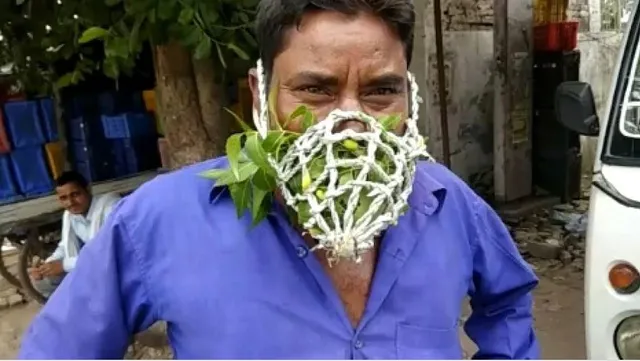 ନିମ୍ବ ମାସ୍କ ପିନ୍ଧି ଚର୍ଚ୍ଚାରେ ଏହି ଯୁବକ । ସୋସିଆଲ ମିଡିଆରେ ଭାଇରାଲ ହେଉଛି ଭିଡିଓ, ପଚାରିବାରୁ ଯୁବକ କହିଲେ... ଡାକ୍ତରଖାନାରୁ ମିଳିଛି ଏହି ମାସ୍କ