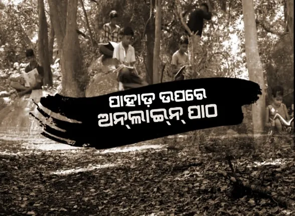 ନେଟୱର୍କ ଯେଉଁଠି, ପାଠପଢ଼ା ସେଇଠି । ପାହାଡ ଚଢି ପିଲାଏ ପଢୁଛନ୍ତି ୟୁ-ଟ୍ୟୁବ୍ ପାଠ, ବୌଦ୍ଧ ଓ ଗଜପତିରୁ ଆସିଲା ଅନଲାଇନ୍ ପାଠପଢ଼ାର ବିକଳ ଚିତ୍ର ।