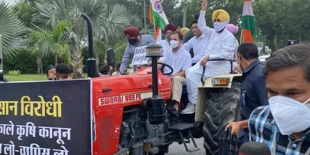 ଟ୍ରାକ୍ଟର ଚଲାଇ ସଂସଦ ଗଲେ କଂଗ୍ରେସ ନେତା ରାହୁଲ ଗାନ୍ଧୀ । କୃଷି ଆଇନକୁ ବିରୋଧ କରି ଲଗାତର ବିରୋଧ ପ୍ରଦର୍ଶନ କରୁଛନ୍ତି ଚାଷୀ