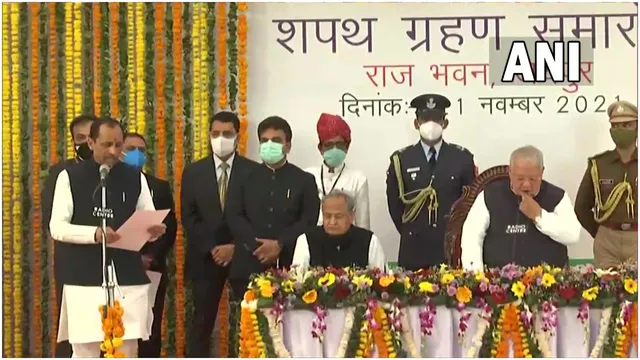 ରାଜସ୍ଥାନରେ ନୂଆ ମନ୍ତ୍ରୀମଣ୍ଡଳ: ୧୧ କ୍ୟାବିନେଟ ମନ୍ତ୍ରୀ, ୪ ରାଜ୍ୟ ମନ୍ତ୍ରୀଙ୍କ ଶପଥ ଗ୍ରହଣ