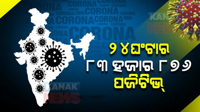 ଦେଶରେ ଲକ୍ଷେ ତଳେ ଦୈନିକ ସଂକ୍ରମଣ : ୨୪ଘଣ୍ଟାରେ ୮୩ ହଜାର ୮୭୬ ପଜିଟିଭ ଚିହ୍ନଟ