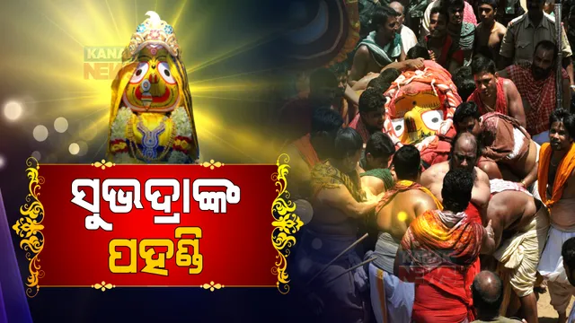 ବଡ଼ଠାକୁର ଶ୍ରୀ ବଳଦେବଙ୍କ ପରେ ସୁଭଦ୍ରାଙ୍କ ପହଣ୍ଡି ବିଜେ : ଧାଡି ପହଣ୍ଡିରେ ଆସିଲେ ହଦଳୀମୁହିଁ ଦେବୀ ସୁଭଦ୍ରା