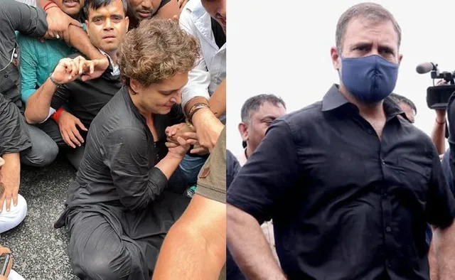 କଂଗ୍ରେସର ଦେଶବ୍ୟାପୀ ପ୍ରତିବାଦ: କଳା ପୋଷାକ ପିନ୍ଧି କେନ୍ଦ୍ର ସରକାର ବିରୋଧରେ ବିକ୍ଷୋଭ କଲେ ରାହୁଲ, ପ୍ରିୟଙ୍କା