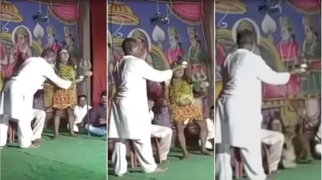 ରାମଲୀଳା ମଞ୍ଚରେ ଚାଲିଥିଲା ଆଳତି, ମଞ୍ଚ ଉପରେ ଟଳିପଡିଲେ ମହାଦେବ ଶିବ ଚରିତ୍ର