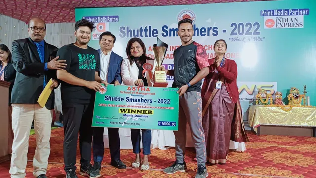 “ସଟଲ ସ୍ମାର୍ସସ-୨୦୨୨”। ଆସ୍ଥା ସ୍କୁଲ ଅଫ ମ୍ୟାନେଜମେଣ୍ଟ ପକ୍ଷରୁ ଆନ୍ତଃ ବିଜନେସ୍ ସ୍କୁଲ ଓପନ ଡୋର ବ୍ୟାଡମିଣ୍ଟନ ପ୍ରତିଯୋଗିତା।