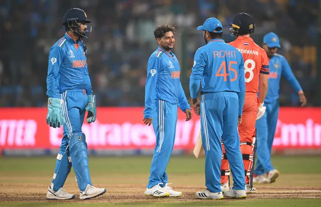 ନେଦରଲ୍ୟାଣ୍ଡ ବିପକ୍ଷରେ ଟିମ୍ ଇଣ୍ଡିଆ ବଡ ବିଜୟ । ୯ରୁ ୯ ଲିଗ୍ ମ୍ୟାଚ୍ ଜିତିଲା ରୋହିତ ବାହିନୀ । ଲିଗ୍ ପର୍ଯ୍ୟାୟରେ ଅପରାଜେୟ ରହିଲା ଟିମ୍ ଇଣ୍ଡିଆ