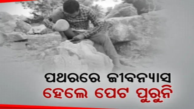 କୌଳିକ ବୃତ୍ତି ବଂଚାଇବାକୁ ପଥର ଶିଳ୍ପୀଙ୍କ ସଂଘର୍ଷ । ନାହିଁ ବଜାର ବ୍ୟବସ୍ଥା, କ୍ଷତିରେ ଶିଳ୍ପୀ