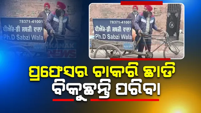 ୪ଟି ବିଷୟରେ ମାଷ୍ଟର ଡିଗ୍ରୀ କରି ପାଇଥିଲେ ପ୍ରଫେସର ଚାକିରି । ହେଲେ ଏବେ ରାସ୍ତାରେ ବୁଲି ବୁଲି ବିକୁଛନ୍ତି ପରିବା