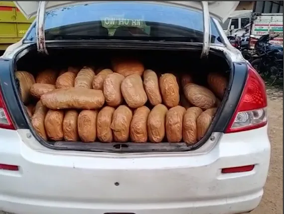 ୧୨୦ କେଜିର ଗଞ୍ଜେଇ ଜବତ । ୨ଗିରଫ