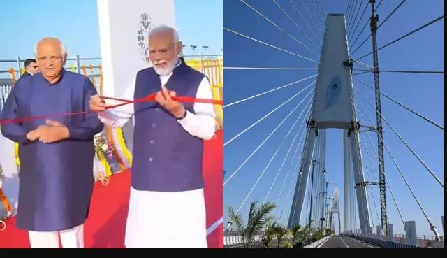 ସୁଦର୍ଶନ ସେତୁର ଲୋକାର୍ପଣ କଲେ ପ୍ରଧାନମନ୍ତ୍ରୀ ମୋଦୀ । ଦେଶର ସବୁଠୁ ଦୀର୍ଘ କେବୁଲ ବ୍ରିଜ୍ ଗୁଜୁରାଟର ଏହି ବ୍ରିଜ ।
