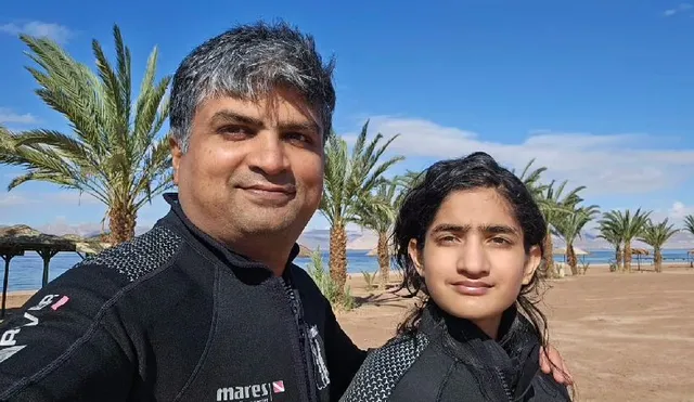 ୫୫ ଫୁଟ ଗଭୀର ସମୁଦ୍ର ତଳେ ଥିବା ଉଡାଜାହାଜ ଭିତରକୁ ସ୍କୁବା ଡାଇଭିଂ । କମାଲ କଲେ ଦୁବାଇ ନିବାସୀ ଓଡିଆ ବାପା-ଝିଅ ।