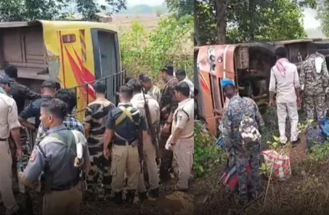 ଓଲଟିଲା ଯବାନଙ୍କୁ ନେଇ ଯାଉଥିବା ବସ୍ । ୧୦ ଯବାନ ଆହତ, ୩ ଗୁରୁତର । ନିର୍ବାଚନ ଡ୍ୟୁଟିରୁ ଫେରୁଥିଲେ ଯବାନ ।