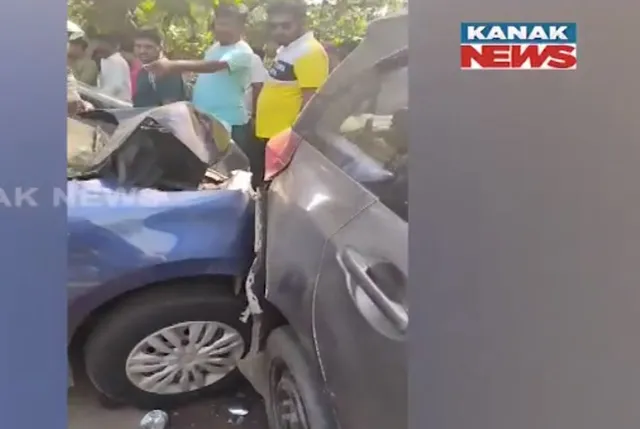 ଭୁବନେଶ୍ୱରରେ ସିରିଜ ଦୁର୍ଘଟଣା । ୪ ଜଣ ଆହାତ