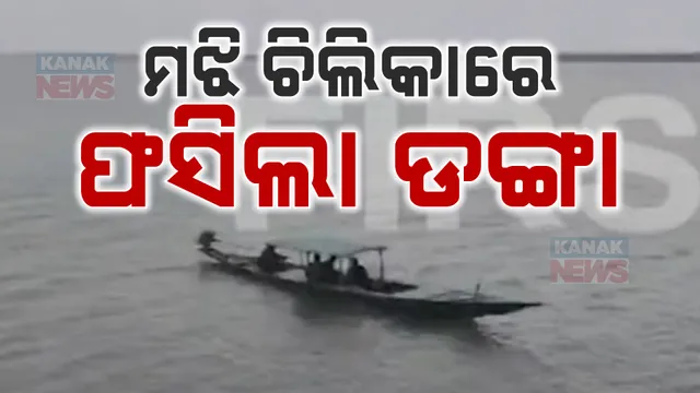 ଚିଲିକା ମଝିରେ ଫସିଲା ଡଙ୍ଗା ; ଯାନ୍ତ୍ରୀକ ତ୍ରୁଟି ଯୋଗୁଁ ଫସିରହିଲା ବନ ବିଭାଗ ପାଟ୍ରୋଲିଂ ଡଙ୍ଗା