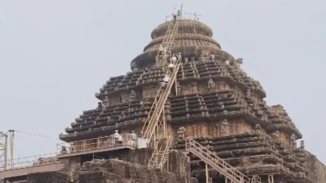 Konark Sun Temple restoration: ASI ADG inspects sand removal process