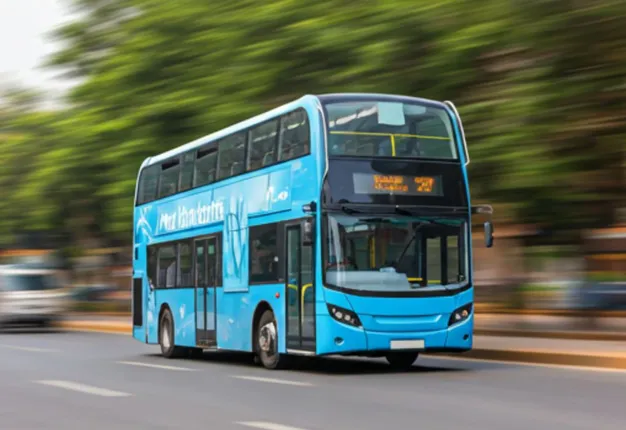 double-decker electric bus in Bhubaneswar
