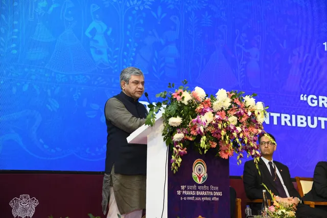 Minister ashwini vaishnaw at Pravasi Bharatiya Divas