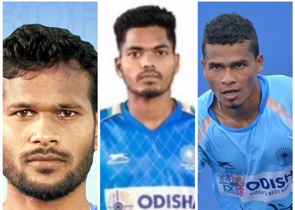three Odia hockey players