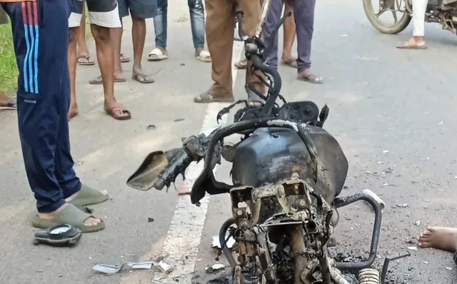 half charred body of ASI