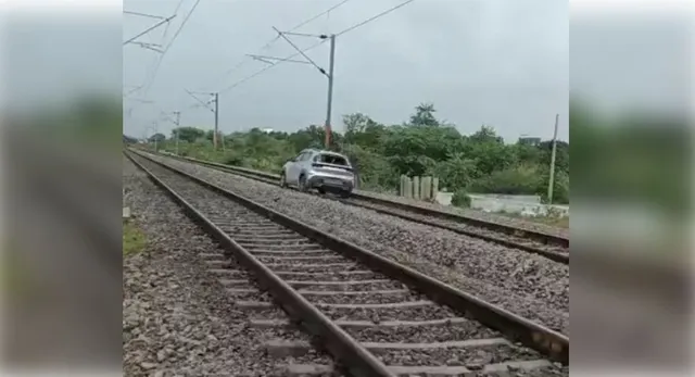 car on rail track