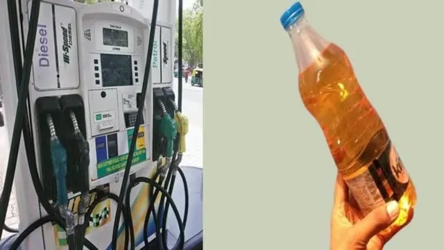 petrol in plastic bottles