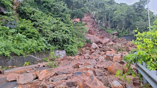 landslide at Kalinga Ghati