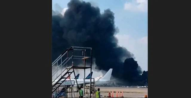 fire at dhaka airport