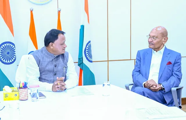 Anil Agarwal with Odisha CM Mohan Charan Majhi