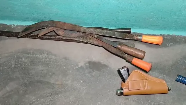 The seized weapons