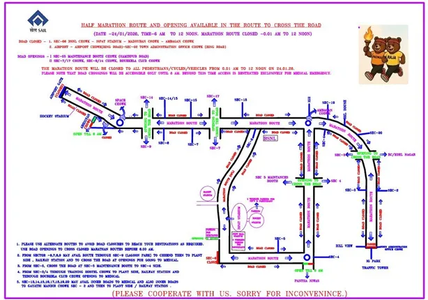 Route map for Marathon