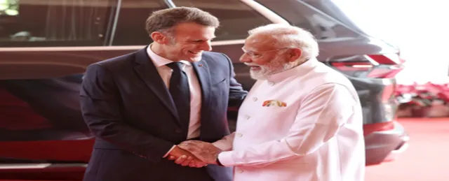 modi with macron in mumbai