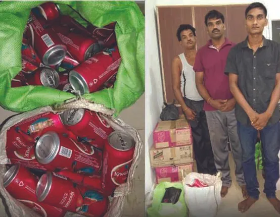 Huge quantity of illicit liquor seized in Odisha capital, 3 arrested