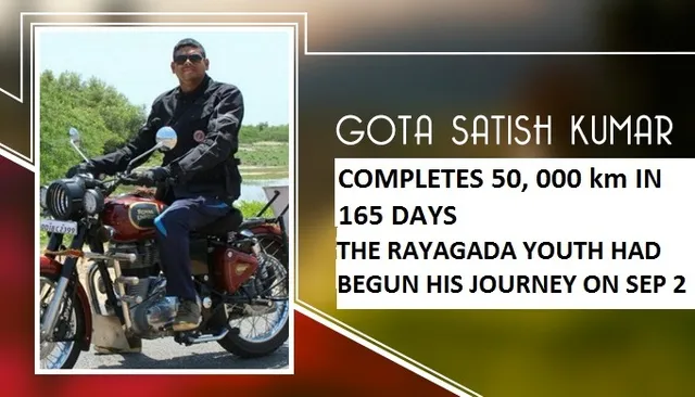 Odisha’s Gota Satish Kumar creates history, completes India tour on bike