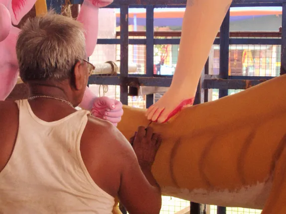 Conversation with makers of idol of divinity in Odisha capital