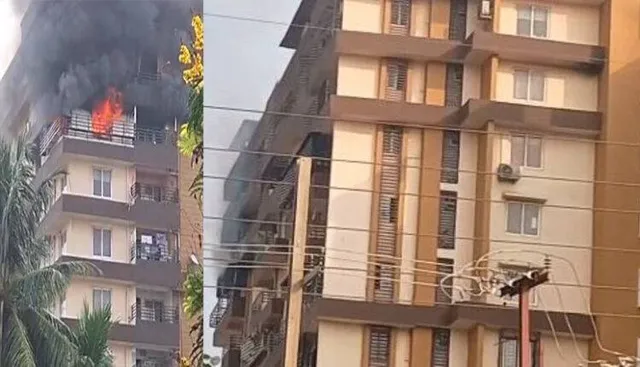 Fire breaks out on 8th floor of apartment near Patia Chhak in Bhubaneswar