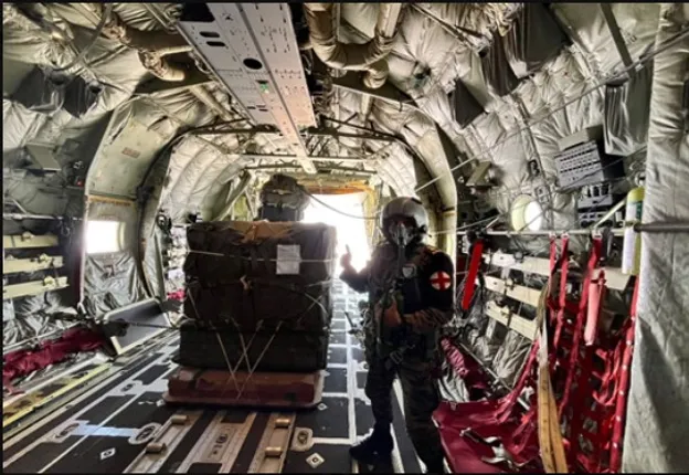 IAF, Indian Army carry out first-ever Aarogya Maitri Cube para-drop